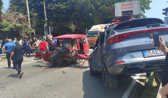 Samsun'da feci kaza! Çok sayıda yaralı var