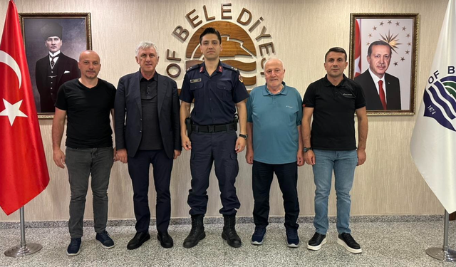 Of Jandarma Komutanı Binbaşı Çelik'ten Başkan Sarıalioğlu'na Veda Ziyareti