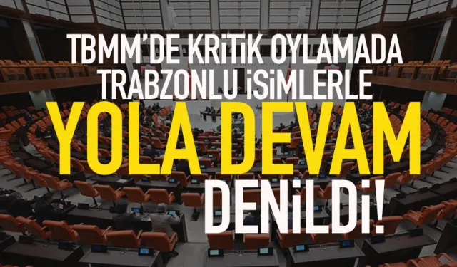 TBMM'de Trabzonlu isimlerle yola devam denildi...