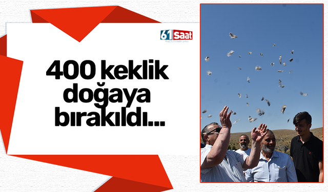 400 keklik doğaya bırakıldı...