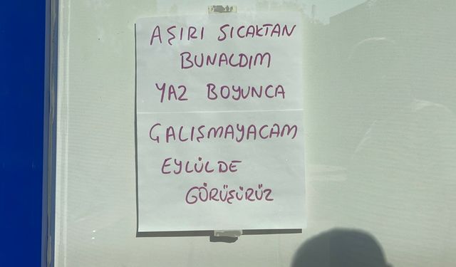 Esnaf sıcaklar  45 dereceyi bulunca dayanamadı!