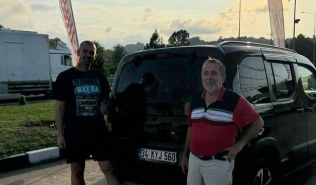 Yolda kalan Zlombol üyesinin imdadına Giresunlu koştu