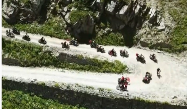Derebaşı Virajları’nda motosiklet turu gerçekleştirildi!