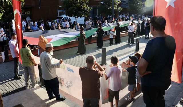 Trabzon'da Filistin'e destek yürüyüşü düzenlendi