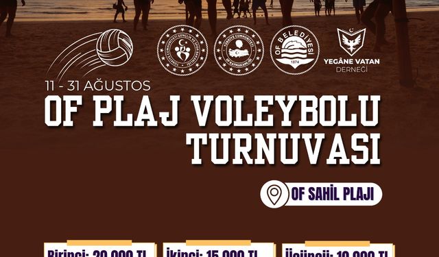 Of Sahilinde Plaj Voleybolu Heyecanı Başlıyor