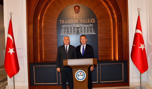 Danıştay Başsavcısı Erkan, Trabzon Valisi Yıldırım'ı ziyaret etti!