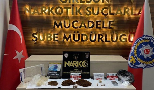 Giresun'da uyuşturucu operasyonunda yakalanan 1 kişi tutuklandı!