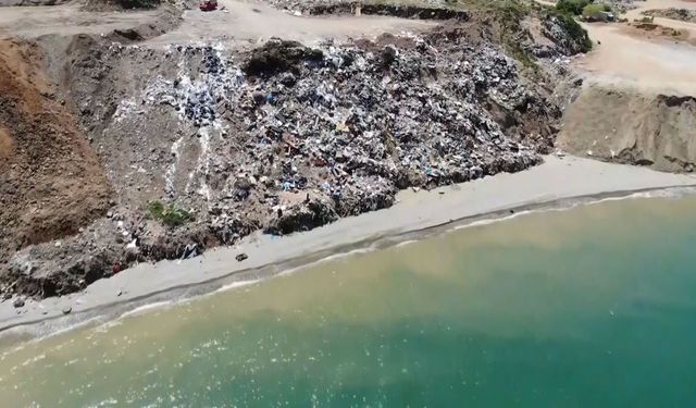 Giresun'da Karadeniz'in kıyısındaki çöplük, ekosistemi tehdit ediyor!