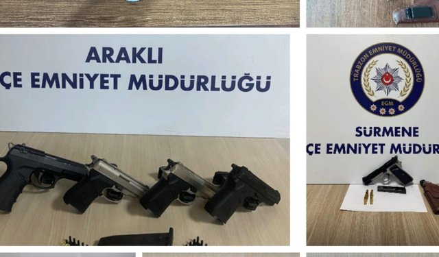 Trabzon’da kaçakçılık ve silah operasyonu: Çok sayıda gözaltı