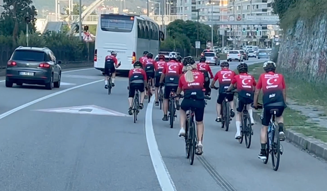 Çankırı'dan Trabzon'a Eren Bülbül için pedal çevirdiler