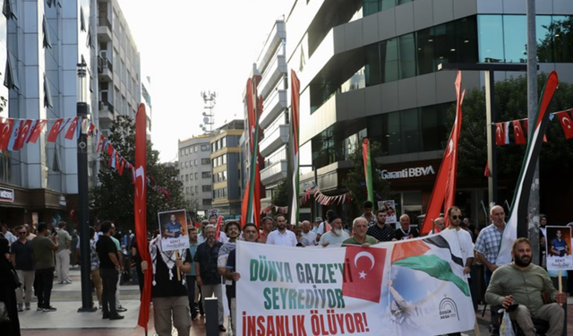 Trabzon'da Filistin'e destek yürüyüşü düzenlendi