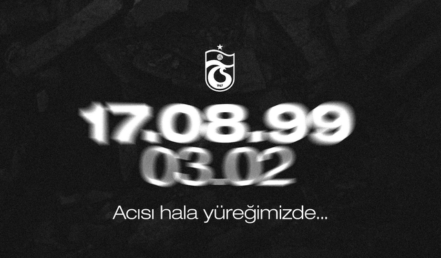 Trabzonspor  Marmara Depremi'ni unutmadı