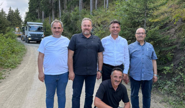 Maçka Belediyesi’nden yılın ilk beton yol çalışması Kirantaş’ta başladı