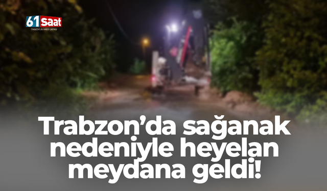 Trabzon’da sağanak nedeniyle heyelan meydana geldi!