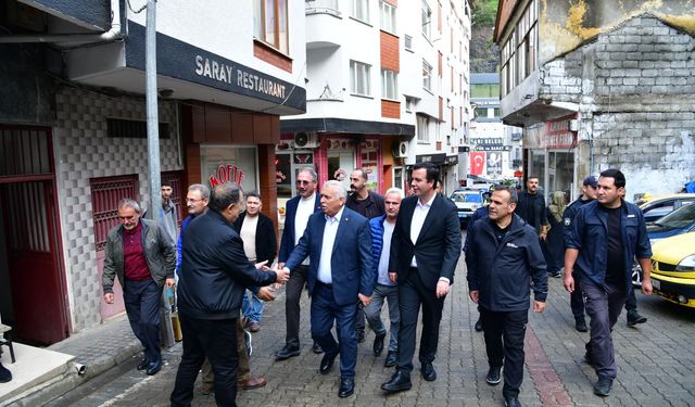 Trabzon Valisi Yıldırım, Şalpazarı ilçesinde incelemede bulundu!