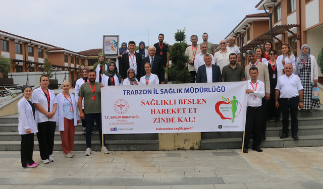 Of'ta sağlıklı yaşama dikkat çekmek için yürüyüş düzenlendi!