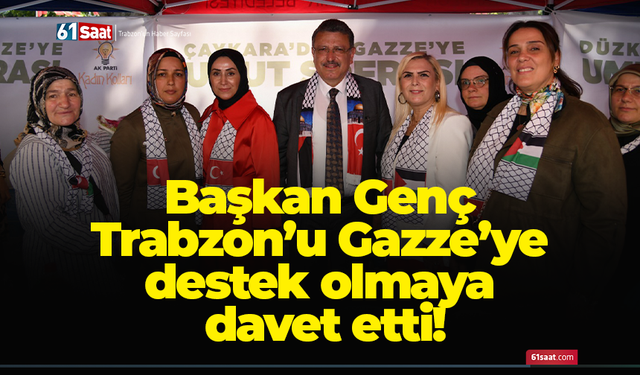 Başkan Genç Trabzon’u Gazze’ye destek olmaya davet etti!