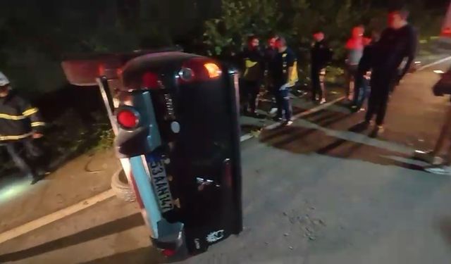 Rize’de devrilen kamyonetin sürücüsü hayatını kaybetti!