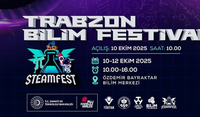 Trabzon'da Bilim Festivali Başlıyor