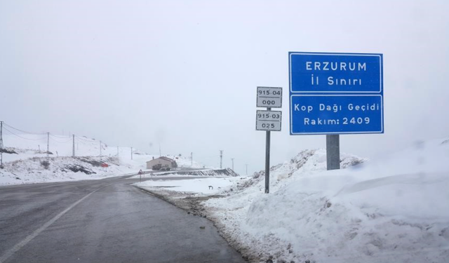 Kop Dağı’nda kar yağışı aralıklarla devam ediyor