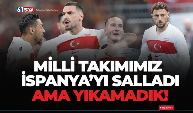 Milli Takımımız İspanya'yı salladı ama yıkamadık!