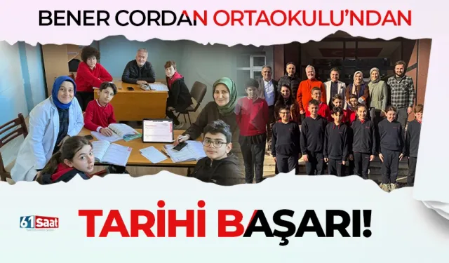Trabzon'da Bener Cordan Ortaokulu'ndan tarihi başarı!