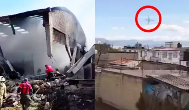 Uçak düştü! Çok sayıda ölü var