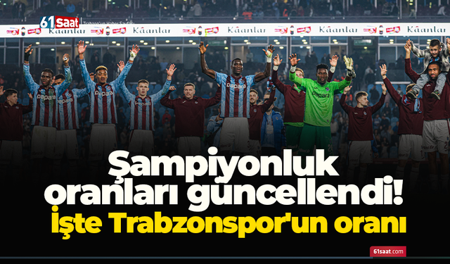 Şampiyonluk oranları güncellendi! İşte Trabzonspor'un oranı