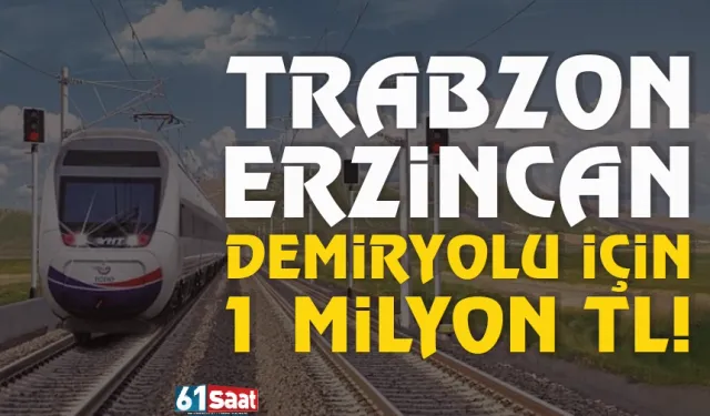 Trabzon-Erzincan Demiryolu için 1 milyon TL!