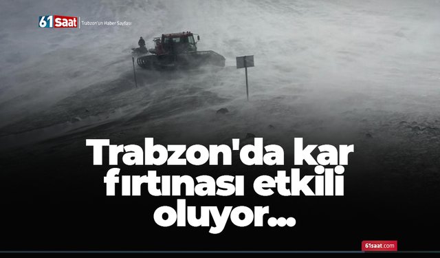 Trabzon'da kar fırtınası etkili oluyor