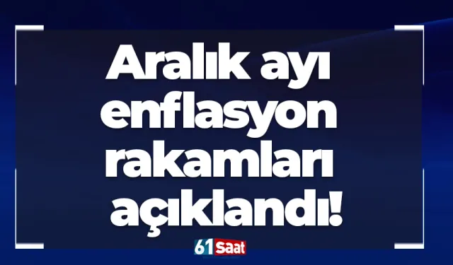 Aralık ayı enflasyon rakamları açıklandı!