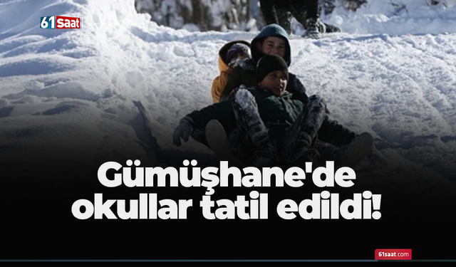Gümüşhane'de okullar tatil edildi!