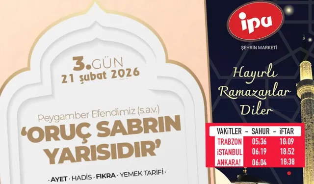 3. gün - 'Oruç sabrın yarısıdır'