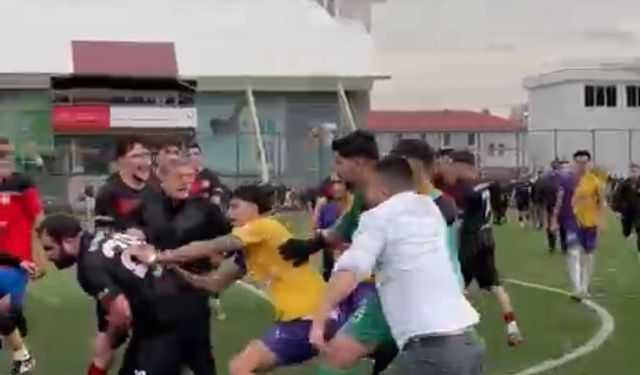 Amatör maçta kavga: 1 yaralı