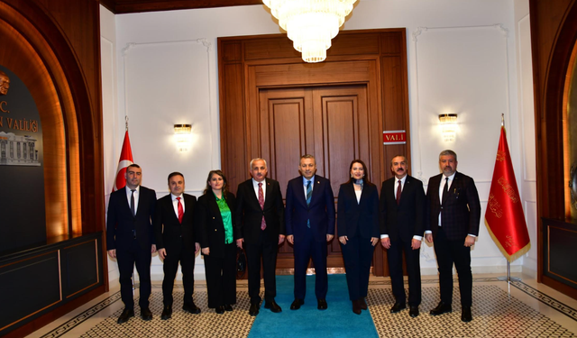 Turan Ülküsü Genel Merkezi heyetinden Vali Şahin’e ziyaret