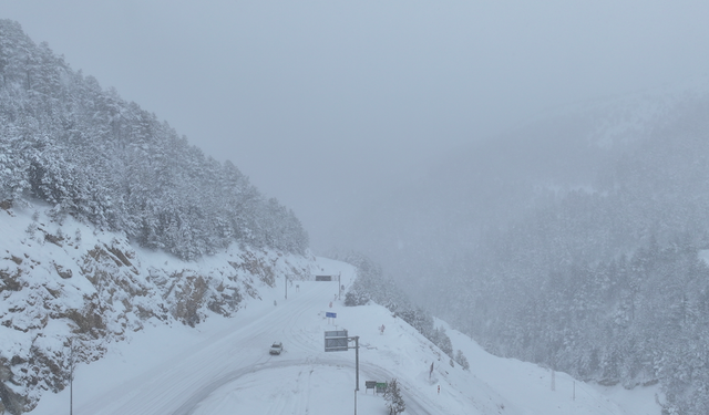Zigana Dağı'nda kar etkili oldu