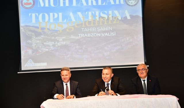 Vali Şahin Maçka’da Muhtarlarla Bir Araya Geldi