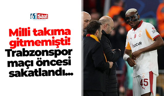 Milli takıma gitmemişti! Trabzonspor maçı öncesi sakatlandı...