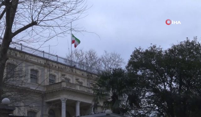 İran Başkonsolosluğu’nda bayrak yarıya indirildi