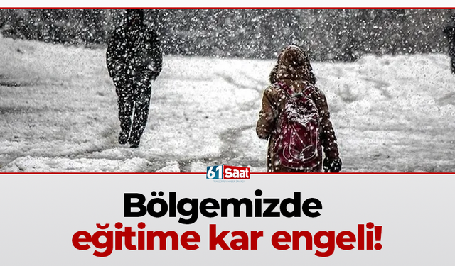 Bölgemizde eğitime kar engeli!