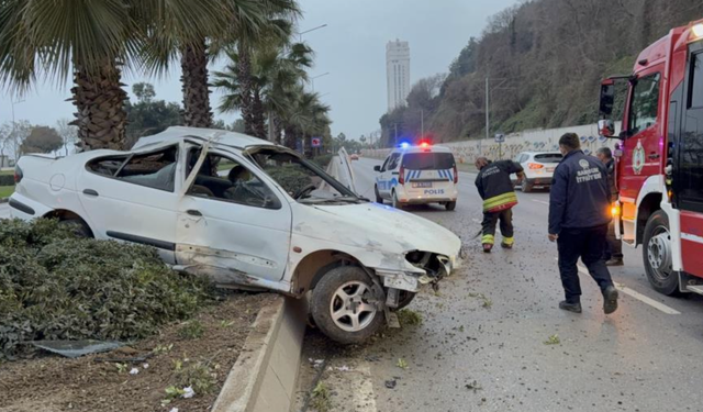 Alkolden işlem yapılan sürücü yeniden direksiyona geçip kaza yaptı! Yaralılar var
