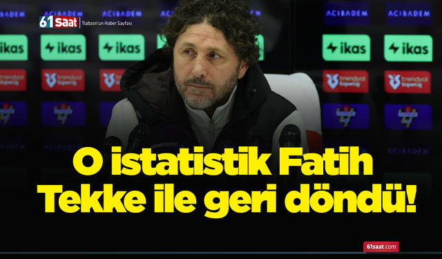 O istatistik Fatih Tekke ile geri döndü!