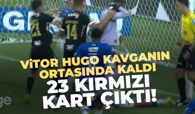 Vitor Hugo kavganın ortasında kaldı! 23 kırmızı kart çıktı