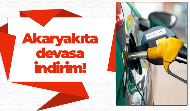 Akaryakıta devasa indirim!