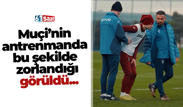 Muçi’nin antrenmanda bu şekilde zorlandığı görüldü...