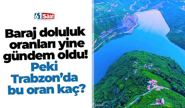Baraj doluluk oranları yine gündem oldu! Peki Trabzon’da bu oran kaç?