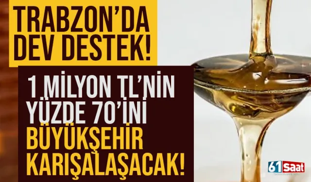Trabzon'da dev destek! 1 milyon TL'ye mal oluyor, yüzde 70'ini büyükşehir karşılayacak!