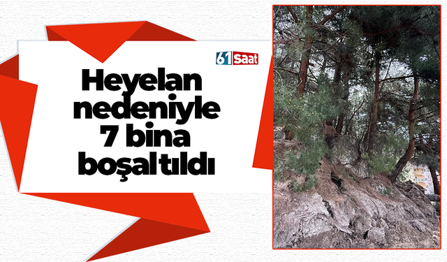 Heyelan nedeniyle 7 bina boşaltıldı