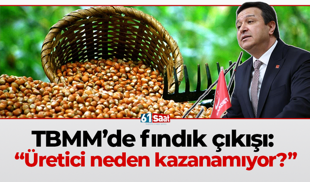 TBMM’de Arıkan'dan fındık çıkışı: “Üretici neden kazanamıyor?”