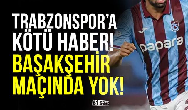 Trabzonspor'un yıldızı cezalı duruma düştü!